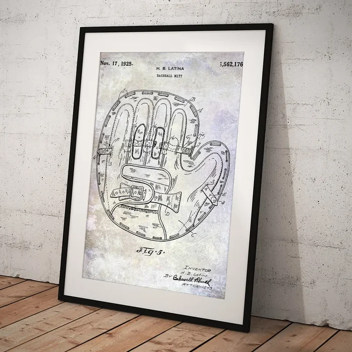 1925 Baseball Glove Patent Art Print