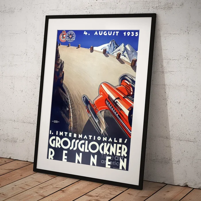 1935 International Grossglockner Rennen Race Poster Art Print