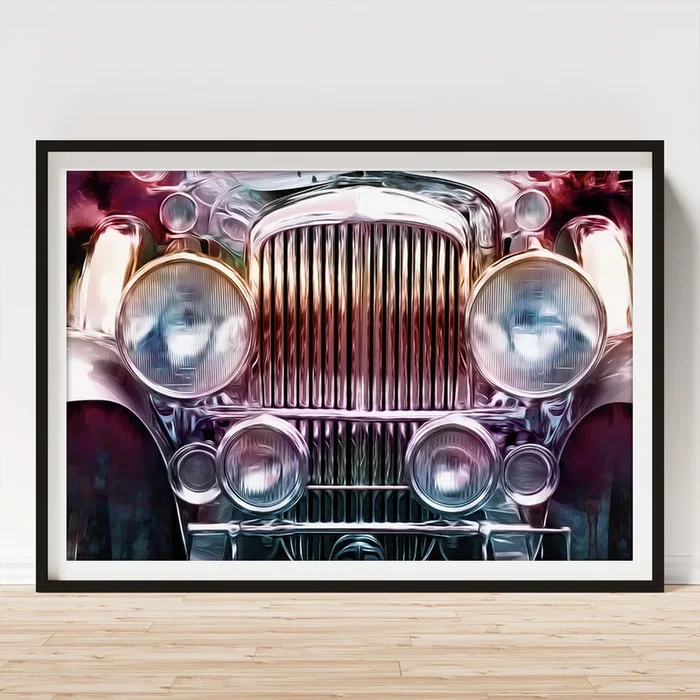 1937 Duesenberg Sportline Grill Painting Art Print