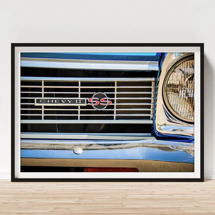1966 Chevrolet Nova – Chevy II SS Grille Emblem -0075c Art Print