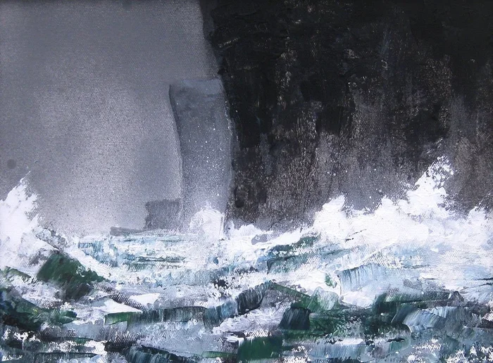 ‘Below Marwick Head’ (2020) Acrylic painting by Bill McArthur