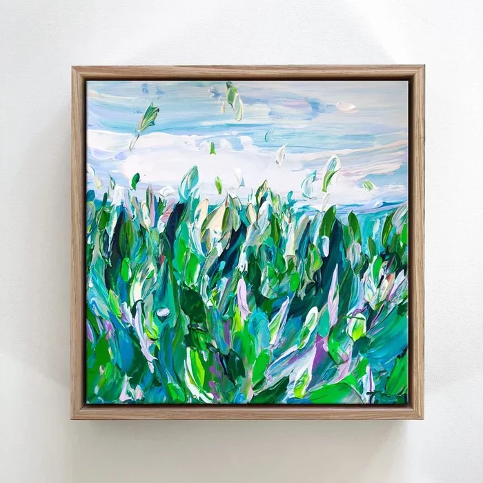 ‘Country no.22’ – FRAMED (2019) Acrylic painting by Tatiana Georgieva