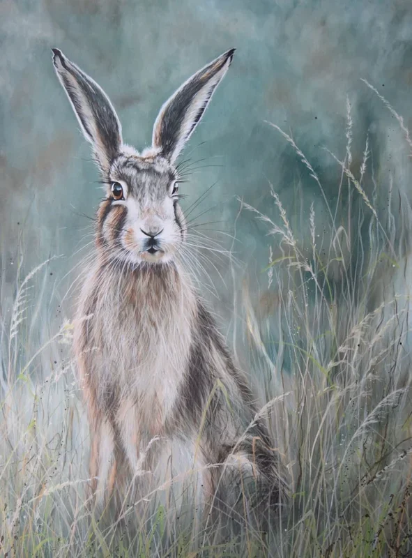 ‘Haughty Hare’ (2016) Oil painting by Nicola Colbran
