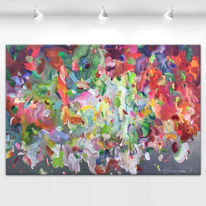 ‘Light in ratio’ – 60×40″ (2018) Acrylic painting by Tatiana Georgieva