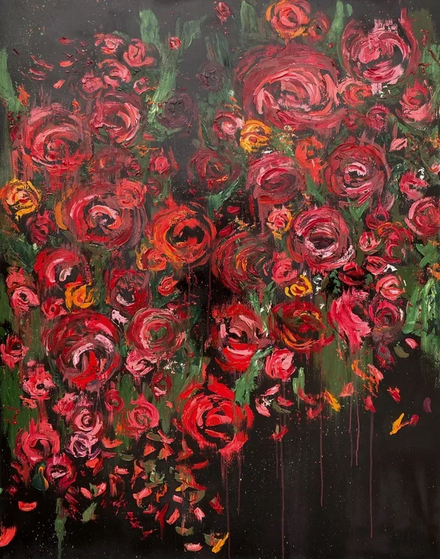 ‘Mad Red’- XXL Painting Oil on Canvas (2020) Oil painting by Anna Ugryumova
