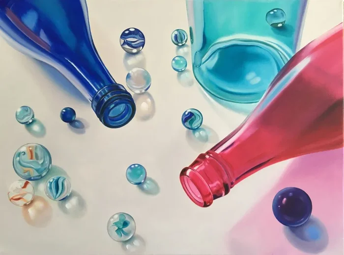 ‘Spillage’ (2016) Oil painting by Sandra Busby