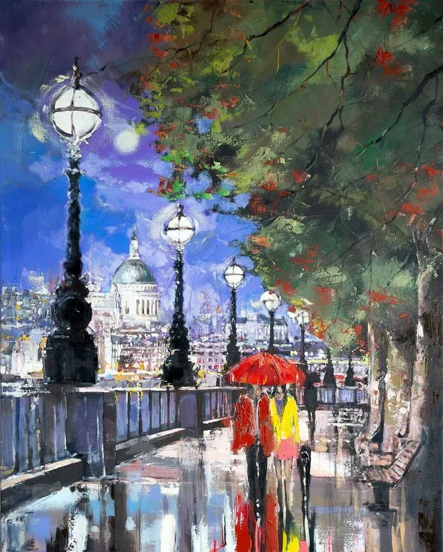 ‘St.Pauls Cathedral II’ (2018) Oil painting by Ewa Czarniecka
