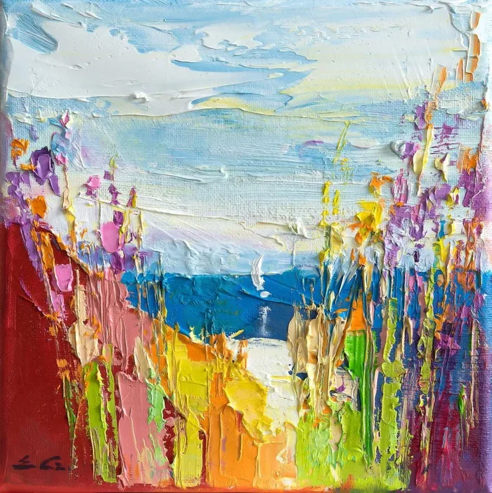 ‘Summer Holiday” (2017) Oil painting by Ewa Czarniecka