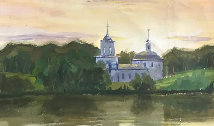 ‘Take to the church’ (2018) Gouache painting by Anastasia Terskih