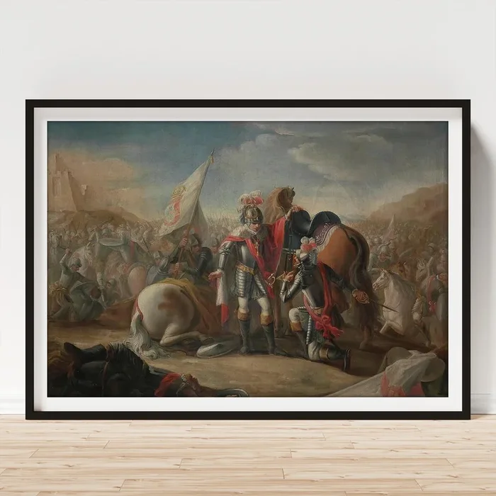 ‘The Battle of Aljubarrota’. 1791. Oil on canvas. JOHN I OF PORTUGAL. Art Print
