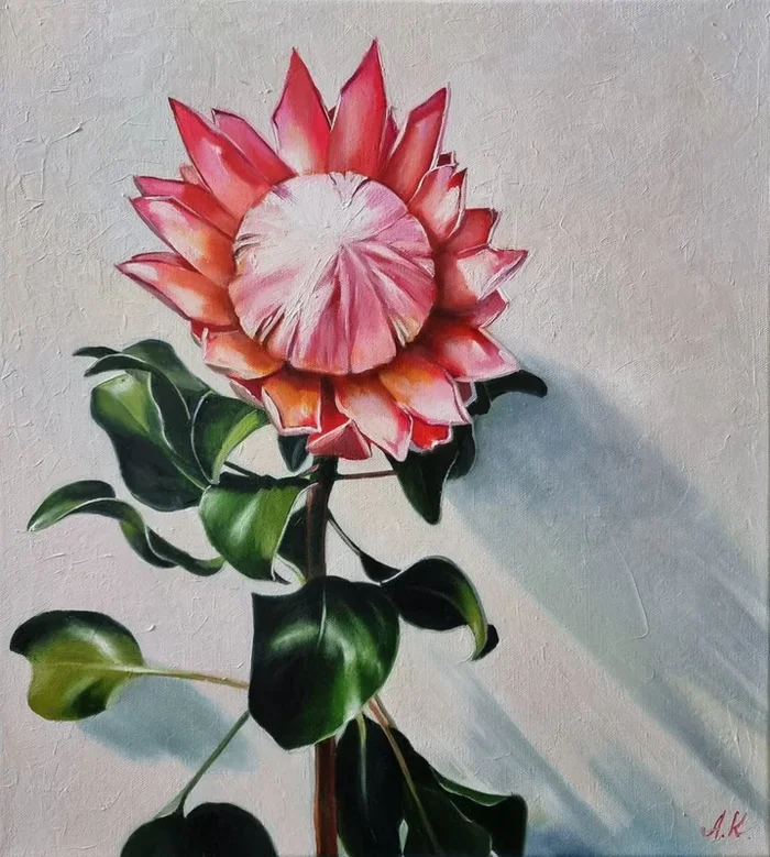 “About the African rose.” (2021) Oil painting by Anna Bessonova (Kotelnik)