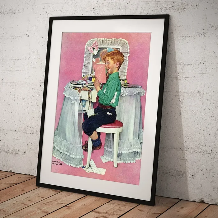 “boy Reading His Sister’s Diary” Art Print