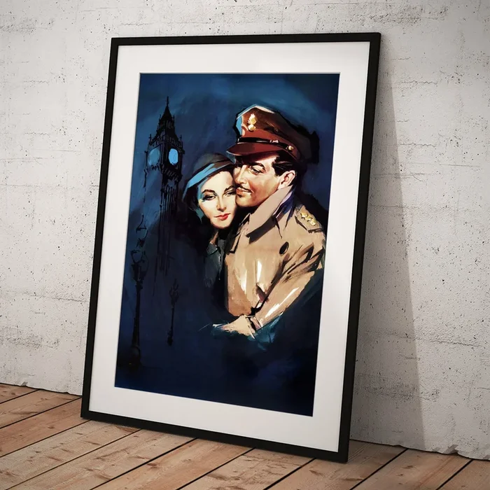 ”Waterloo Bridge”, 1940, movie poster painting by Silvano Campeggi Art Print