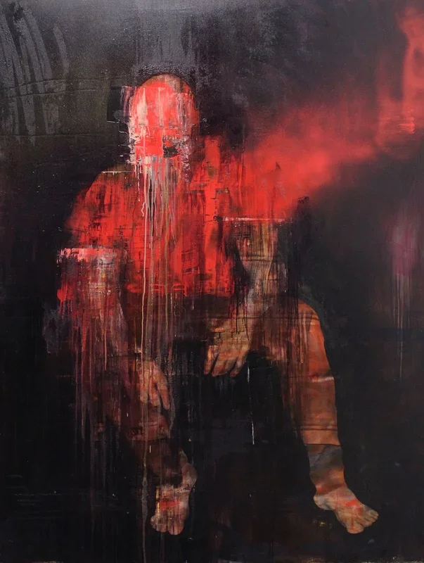 A Divided Man (2021) Oil painting by Miloš Hronec