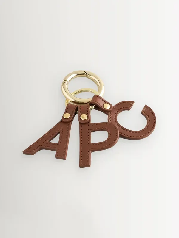 A.P.C. Brown Letters Keychain