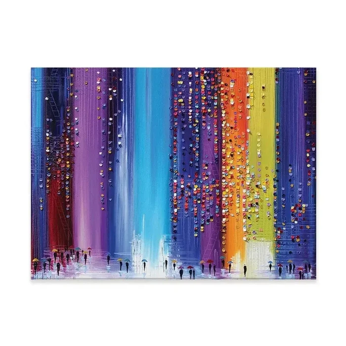 A Rainy Walk Canvas Print