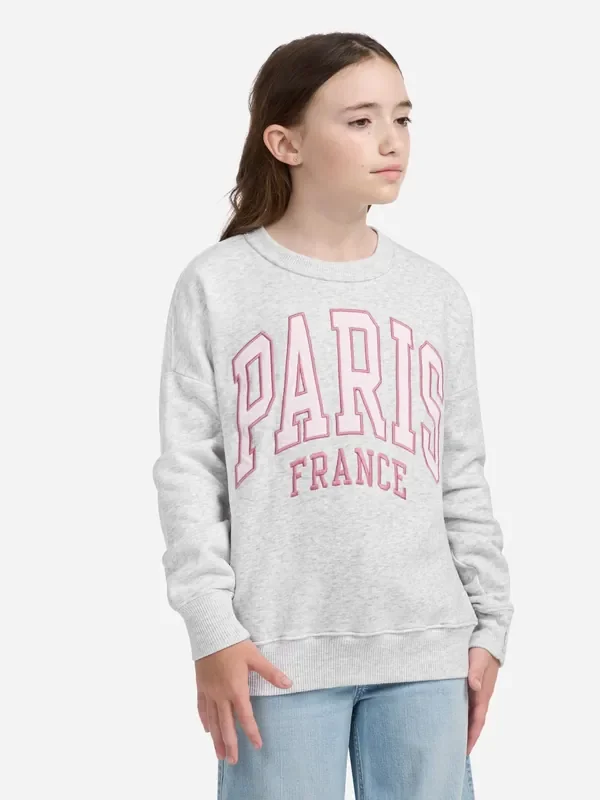 Abercrombie & Fitch Grey Paris Crew Neck Sweatshirt