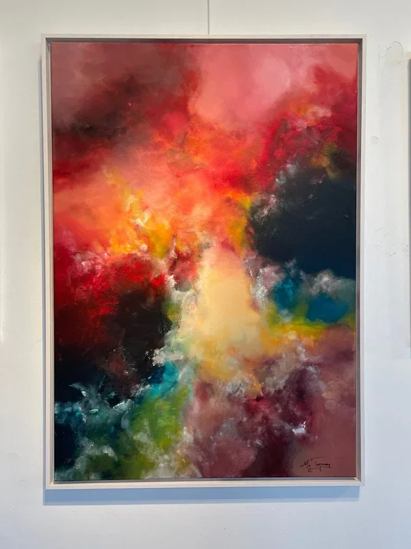 “ Above and Beyond “ (2020) Acrylic painting by Mo Tuncay