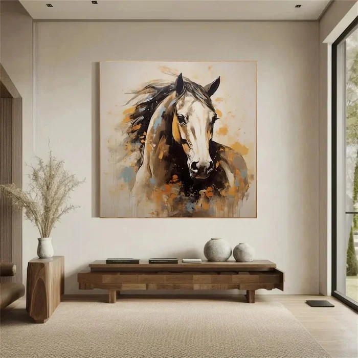 Abstract Animal Horse Wall Art #AL105