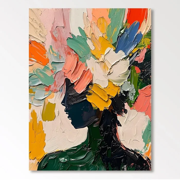 Abstract Painting “Silueta Floral”