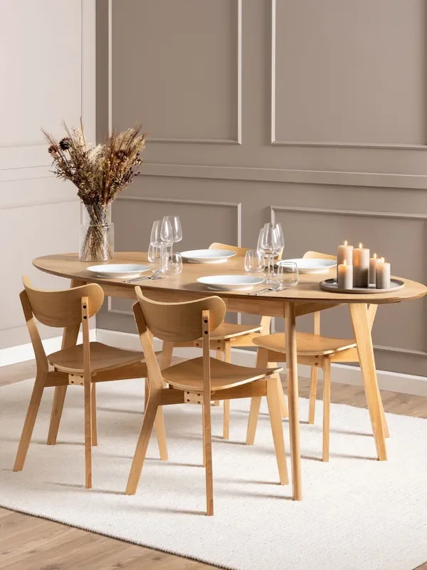 Actona Set of 2 Oak Roxby Dining Chairs