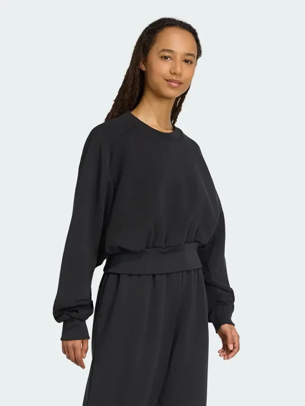 adidas Black Soft Lux Loose Sweatshirt