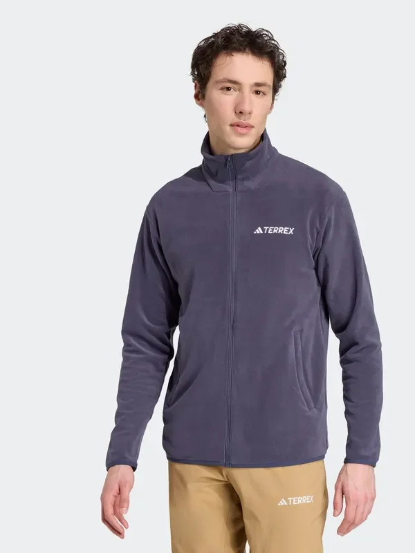 adidas Blue Terrex Multi Essentials Full Zip Fleece Jacket
