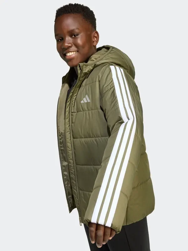adidas Green Essentials 3-Stripes Padded Kids Jacket