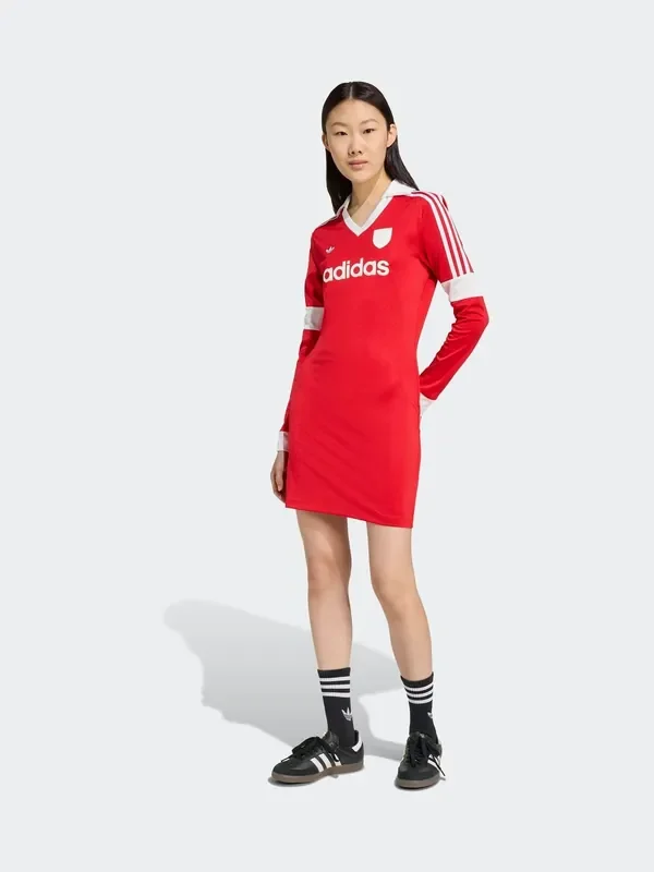 adidas Originals Red Graphic Football Inspired Jersey T-Shirt