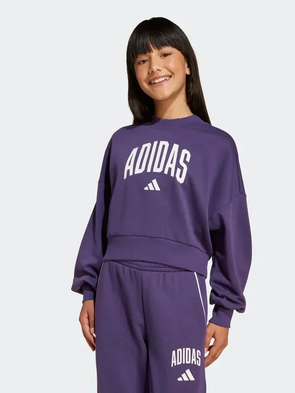 adidas Purple Essentials Collegiate Kids Sweatshirt