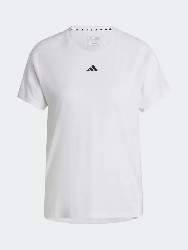adidas White Train Essentials Crew Neck T-Shirt