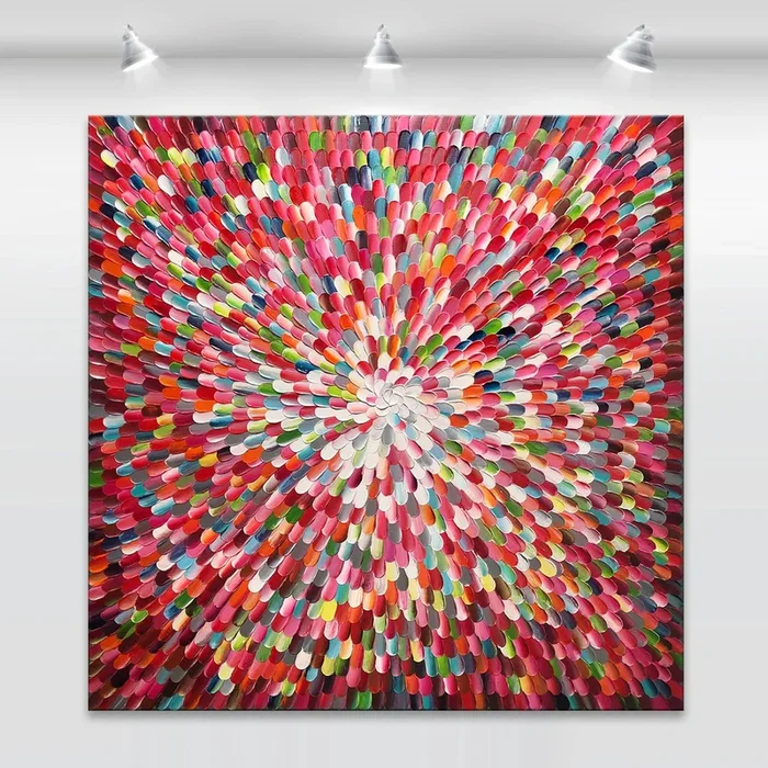 ‘Agathe III’ – 40×40″ (2021) Acrylic painting by Tatiana Georgieva