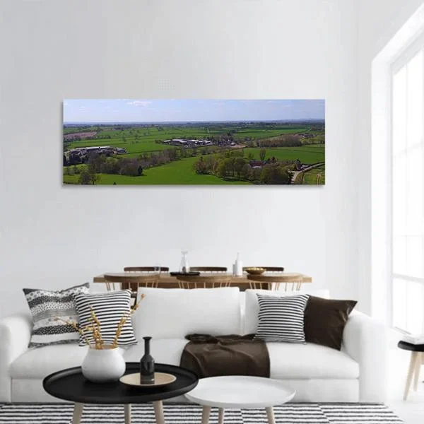 Agriculture Fields And Farms Panoramic Canvas Wall Art