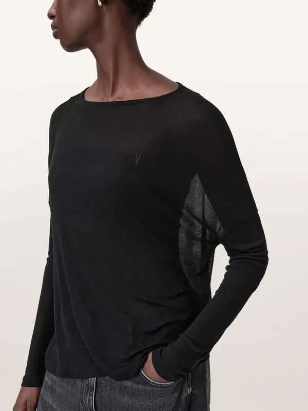 AllSaints Black Francesco Rita T-Shirt