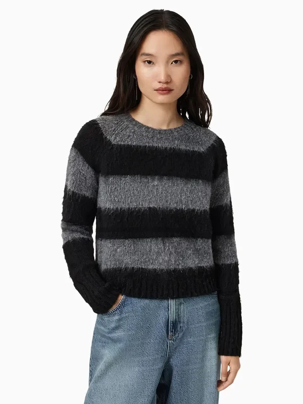 AllSaints Black Lou Spark Jumper