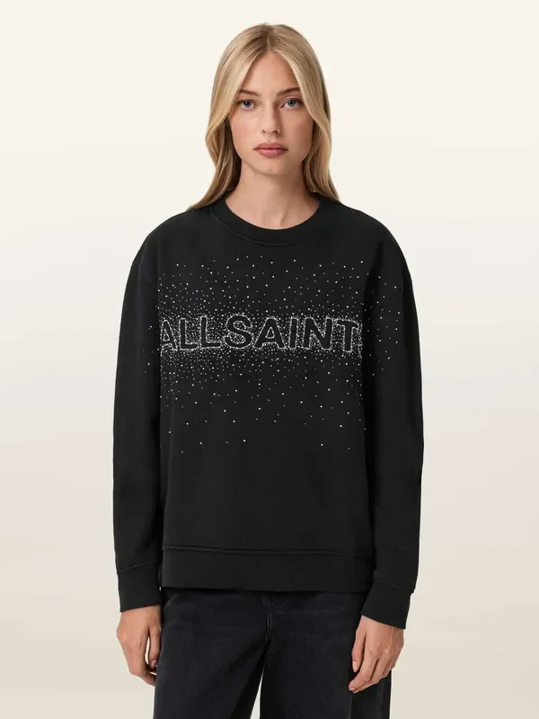 AllSaints Black Sprinkle Etta Sweatshirt