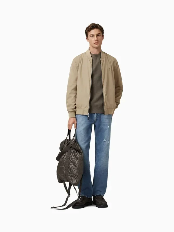 AllSaints Blue & Brown Bassett Reversible Black/Green Slim Fit Bomber