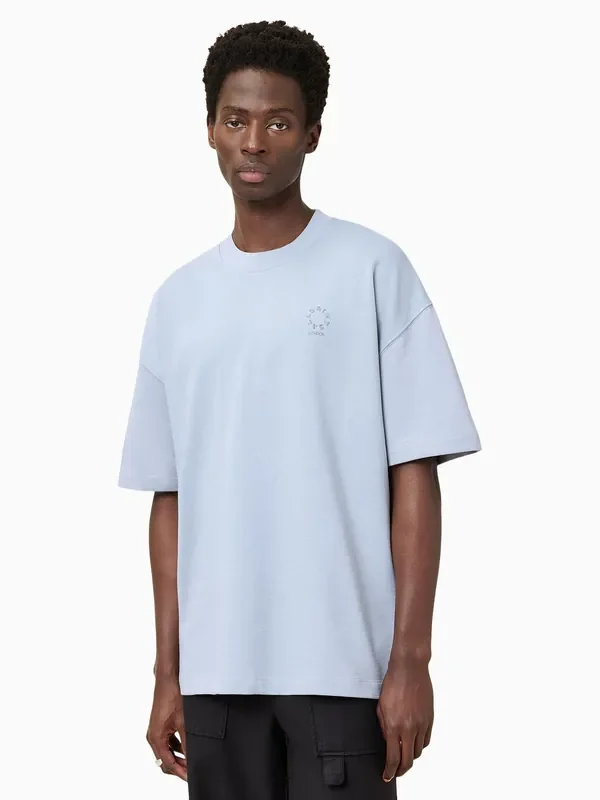 AllSaints Blue Light Haven Short Sleeve Crew T-Shirt