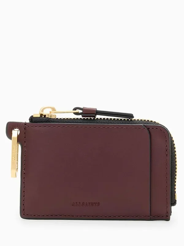 AllSaints Burgandi Red Remy Wallet