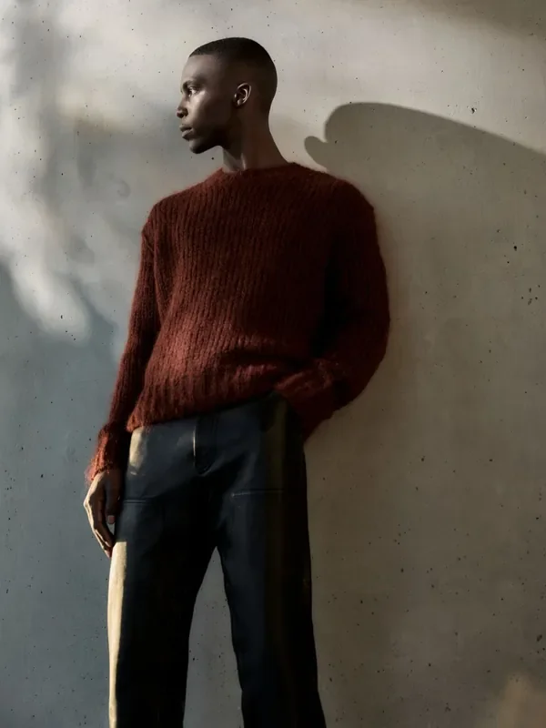 AllSaints Red Myles Crew Jumper