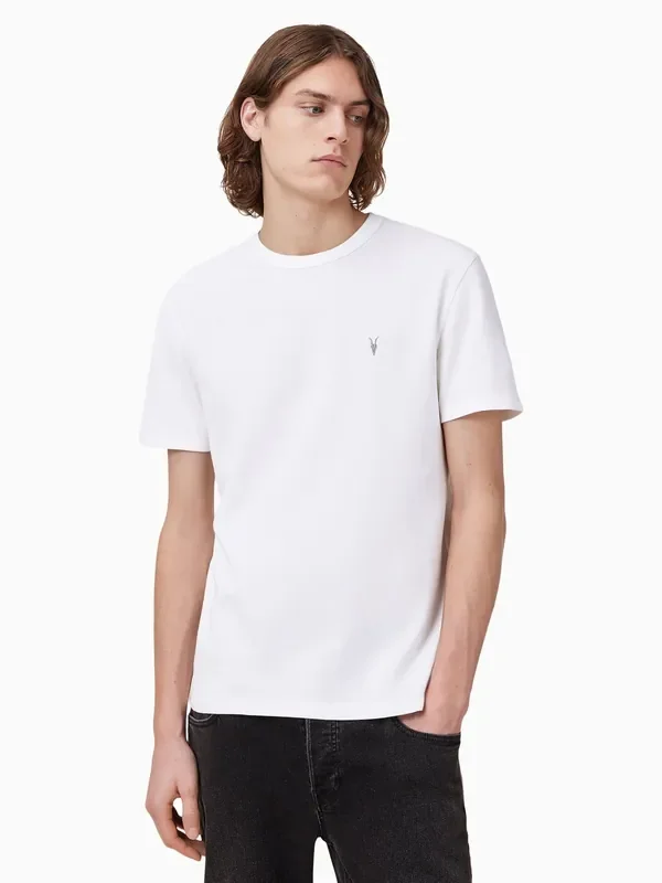 AllSaints White Cotton Ellis Crew T-Shirt