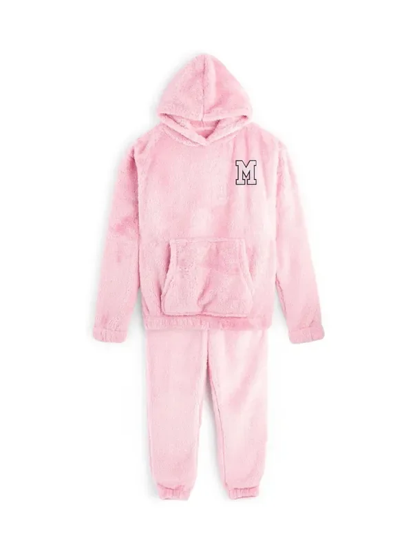 Alphabet Personalised Womens Fluffy Fleece Hoodie