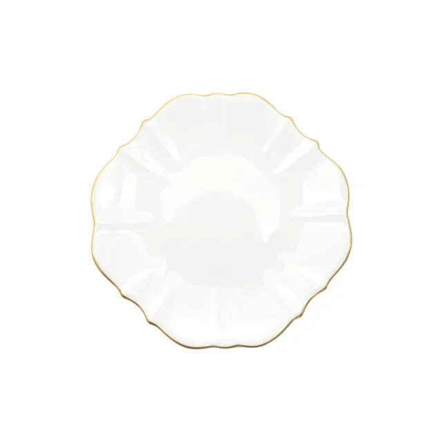 Amelie Royal Brushed Gold Rim Salad Plate, 8.5″
