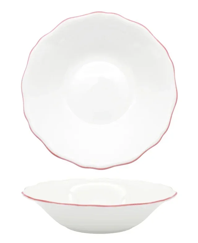 Amelie Royal Roseate Rim Soup/ Pasta Bowl, Set of 2