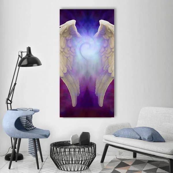 Angel Wings Vertical Canvas Wall Art