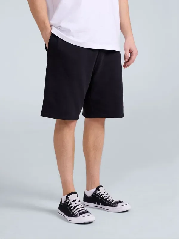 Animal Black Mens Driver 100% Cotton Joggers Shorts