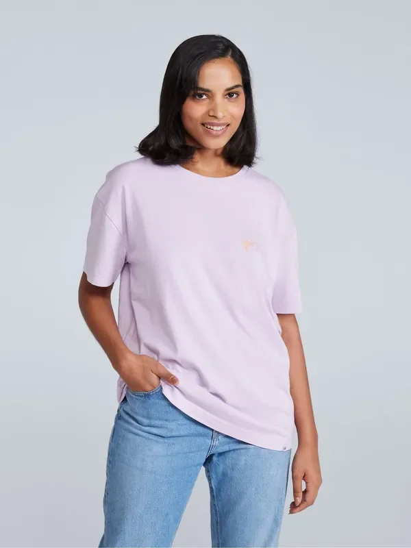 Animal Purple Womens Leena Boxy 100% Cotton T-Shirt