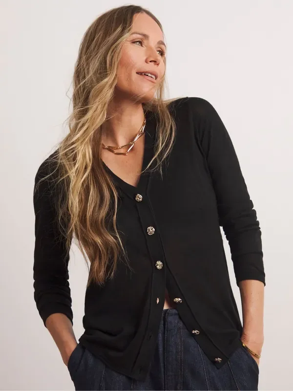 Anthology By JD Williams Black Premium Fine Gauge Cardigan