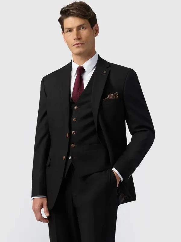 Antique Rogue Black Blake Texture Regular Jacket