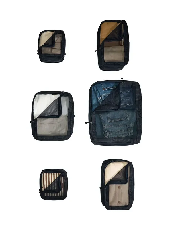 Antler Blue Packing Cubes in Navy Blue – Set of 6